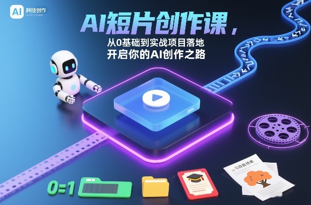AI短片创作课，从0基础到实战项目落地，开启你的AI创作之路(更新0411)-月亮湾网创资源站