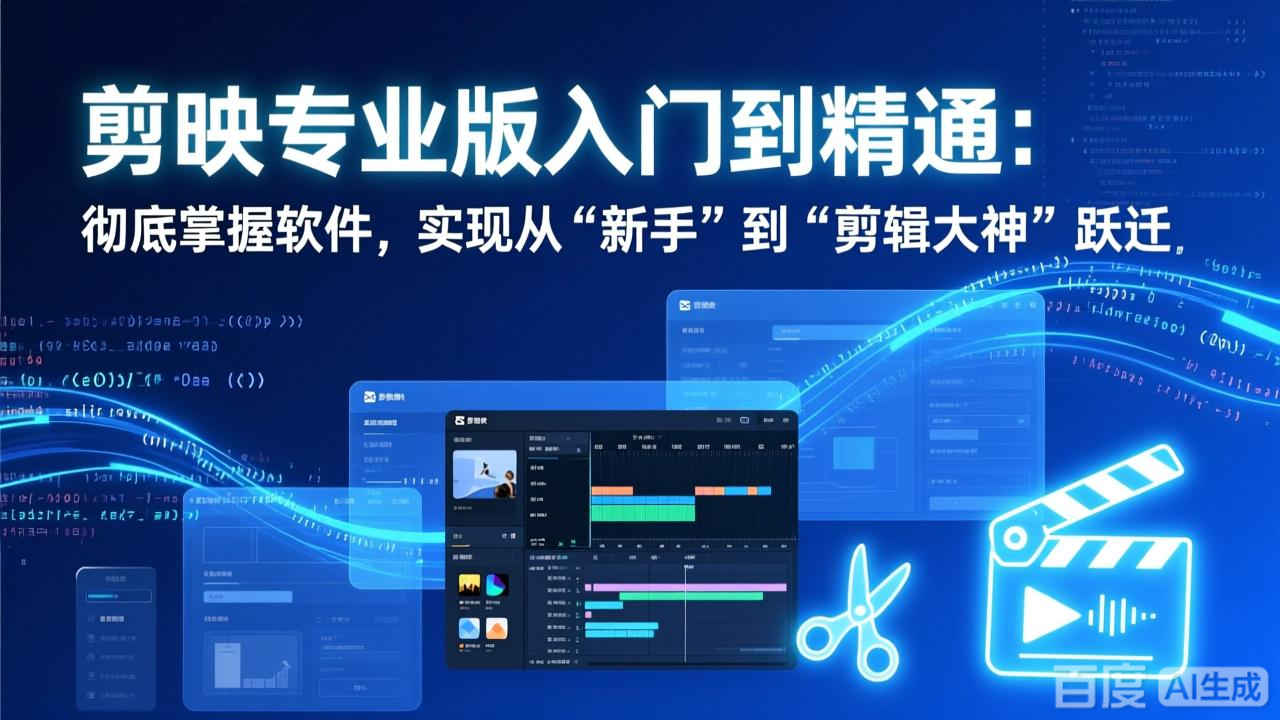 剪映专业版入门到精通：彻底掌握软件，实现从“新手”到“剪辑大神”跃迁-月亮湾网创资源站