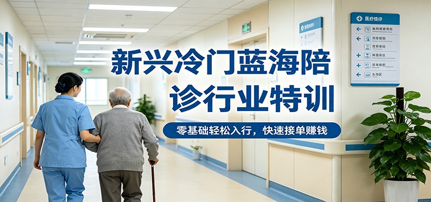 新兴冷门蓝海陪诊行业特训，零基础轻松入行，快速接单赚钱-月亮湾网创资源站