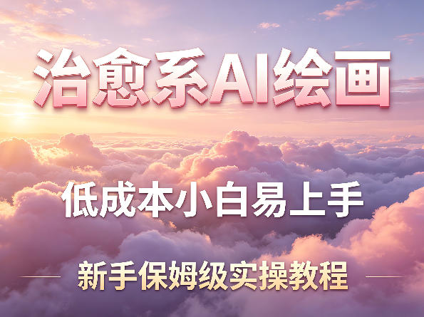 治愈系AI绘画提示词项目，低成本小白易上手，每天10分钟，新手保姆级实操教程-月亮湾网创资源站