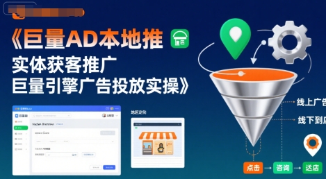 巨量AD本地推实体获客推广，巨量引擎广告投放实操-月亮湾网创资源站