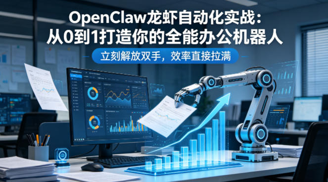 OpenClaw龙虾自动化实战：从0到1打造你的全能办公机器人，立刻解放双手，效率直接拉满-月亮湾网创资源站