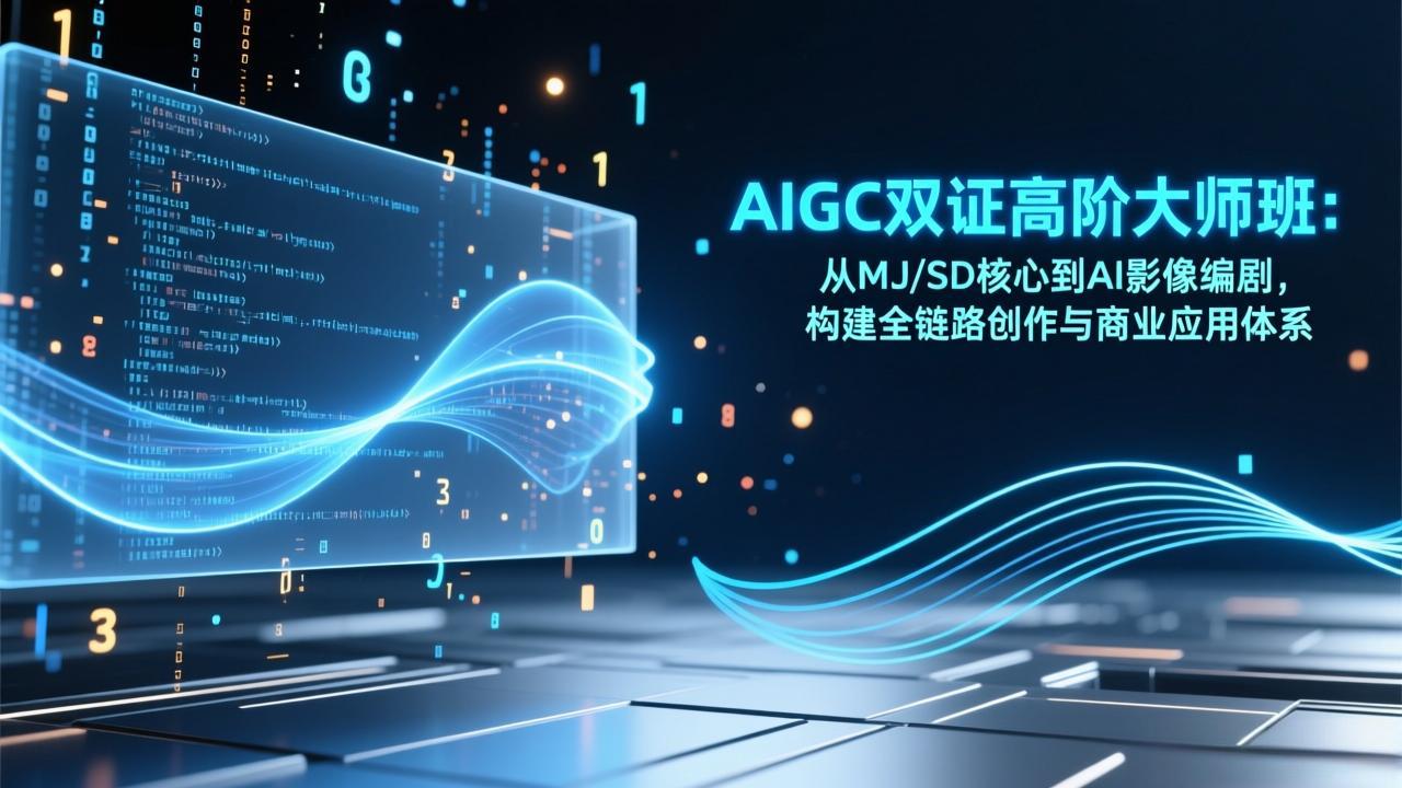 AIGC双证高阶大师班：从MJ/SD核心到AI影像编剧，构建全链路创作与商业应用体系-月亮湾网创资源站