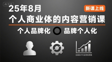 个人商业体的内容营销课25年8月，个人品牌化，品牌个人化，自媒体ip内容营销策略-月亮湾网创资源站