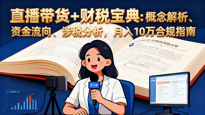 直播带货+财税宝典：概念解析、资金流向、涉税分析，月入10万合规指南-月亮湾网创资源站