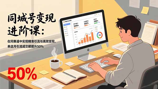 同城号变现进阶课：在同城赛道中实现精准引流与高效变现，单店月引流成交额提升50%-月亮湾网创资源站