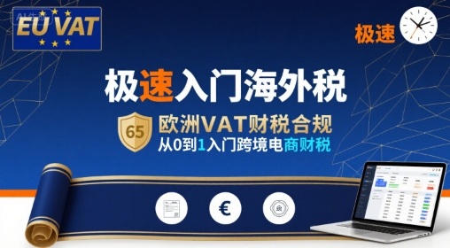 极速入门海外税，欧洲VAT财税合规，从0到1入门跨境电商财税-月亮湾网创资源站