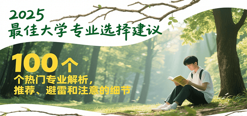 2025最佳大学专业选择建议，100个热门专业解析，推荐、避雷和注意的细节-月亮湾网创资源站