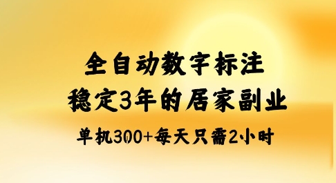 全自动数字标注，稳定3年的蓝海项目，居家也能矩阵开干的副业，单机日入3张+【揭秘】-月亮湾网创资源站