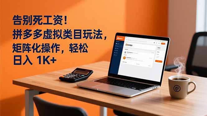 告别死工资！拼多多虚拟类目玩法，矩阵化操作，轻松日入 1K+-月亮湾网创资源站