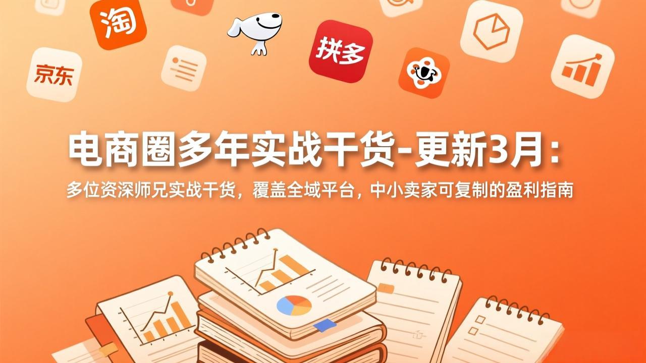 电商圈多年实战干货-更新3月：多位资深师兄实战干货，覆盖全域平台，中小卖家可复制的盈利指南-月亮湾网创资源站