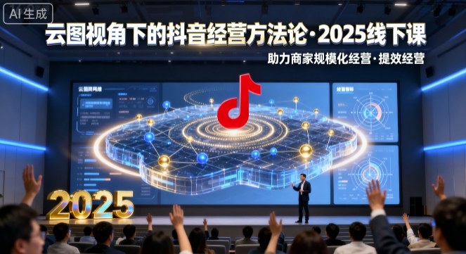 云图视角下的抖音经营方法论，2025线下课，助力商家规模化经营，提效经营(录音+字幕)-月亮湾网创资源站