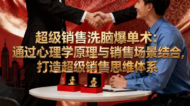 超级销售洗脑爆单术：通过心理学原理与销售场景结合,打造超级销售思维体系-月亮湾网创资源站