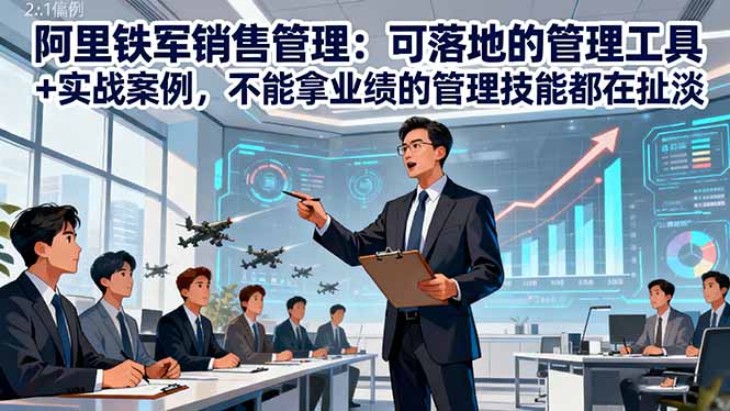 阿里铁军销售管理：可落地的管理工具+实战案例，不能拿业绩的管理都在扯淡-月亮湾网创资源站