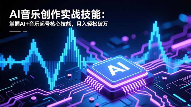 AI音乐创作实战技能：掌握AI+音乐起号核心技能，月入轻松破万-月亮湾网创资源站