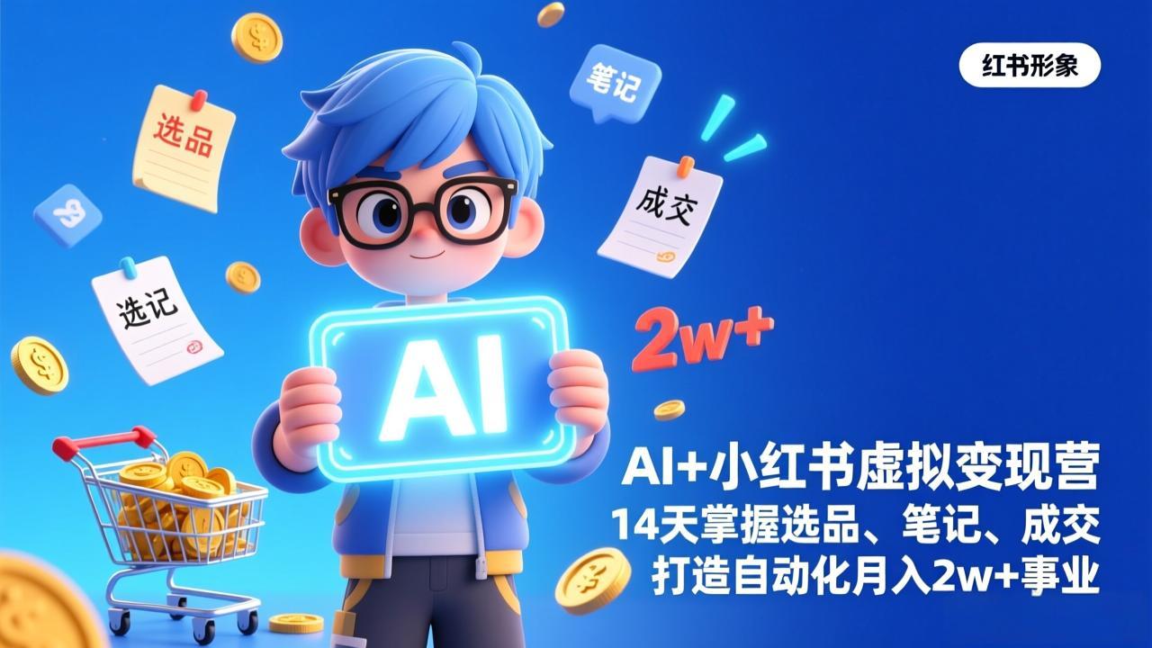 AI+小红书虚拟变现营(完结-月亮湾网创资源站