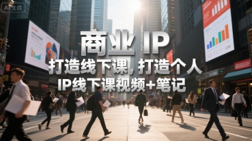 商业IP打造线下课，打造个人 IP线下课视频+笔记-月亮湾网创资源站
