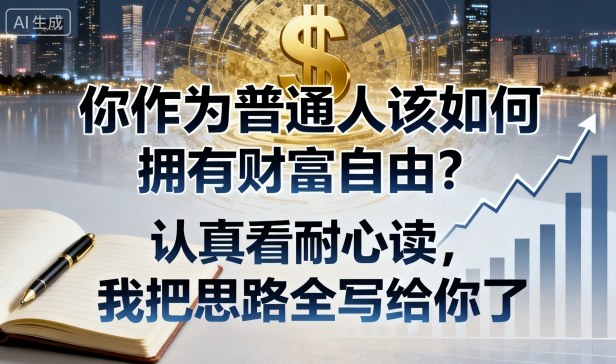付费文章：你作为普通人该如何拥有财富自由？认真看耐心读，我把思路全写给你了-月亮湾网创资源站