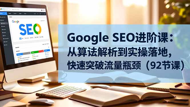 Google SEO进阶课：从算法解析到实操落地，快速突破流量瓶颈(92节课-月亮湾网创资源站