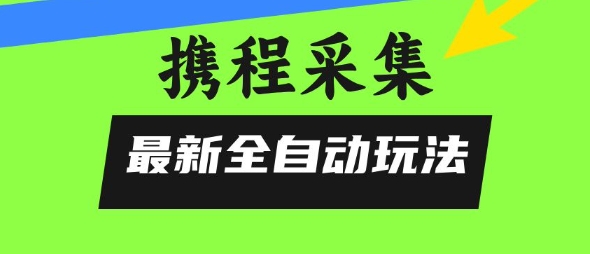 携程信息采集全自动玩法，0风控，无脑开干【揭秘】-月亮湾网创资源站
