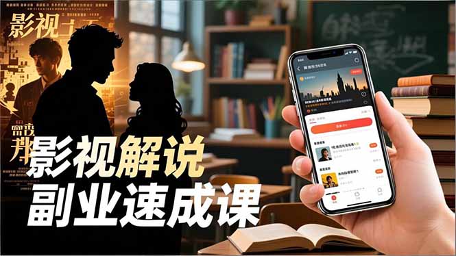 Tk影视解说副业速成课，软件安装、全流程实操、爆款预设，新手两周变现-月亮湾网创资源站