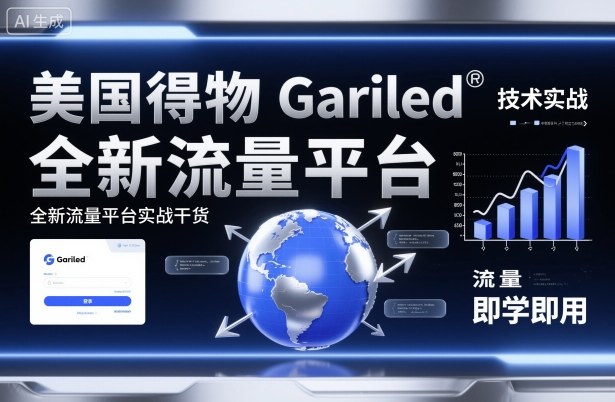 美国得物Gariled技术实战，全新流量平台实战干货，即学即用-月亮湾网创资源站