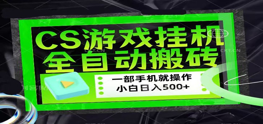 CSGO游戏挂机捡漏搬砖，超稳定的项目，带领1000+小白实现日入500+-月亮湾网创资源站