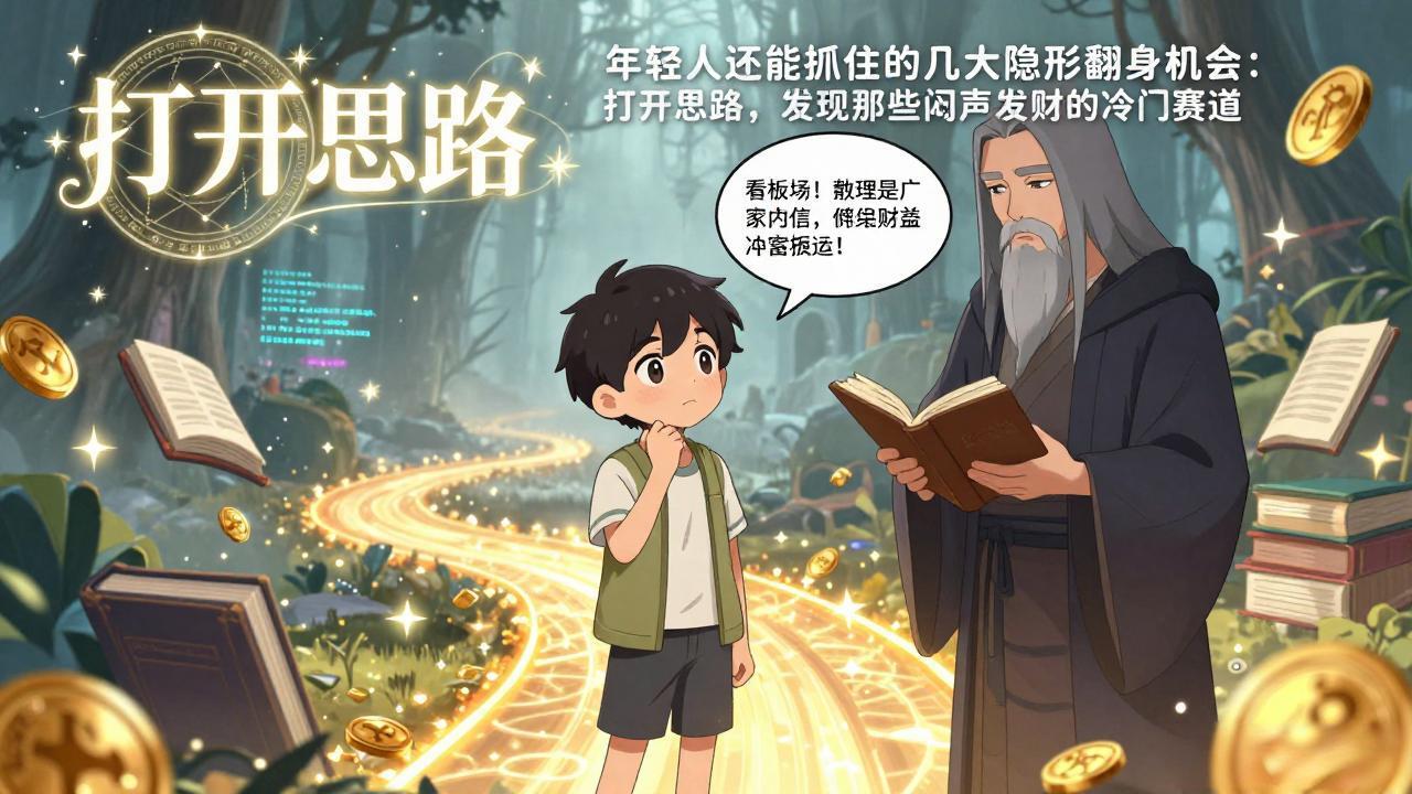 付费文1+2：年轻人还能抓住的几大隐形翻身机会：打开思路，发现那些闷声发财的冷门赛道-月亮湾网创资源站