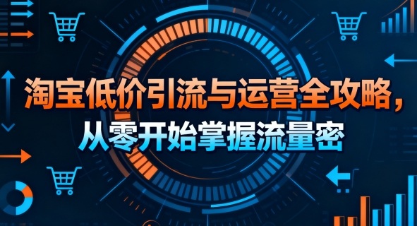 淘宝低价引流与运营全攻略，从零开始掌握流量密码-月亮湾网创资源站
