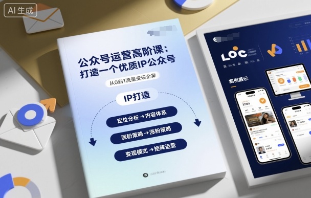 公众号运营高阶课，打造一个优质IP公众号-月亮湾网创资源站