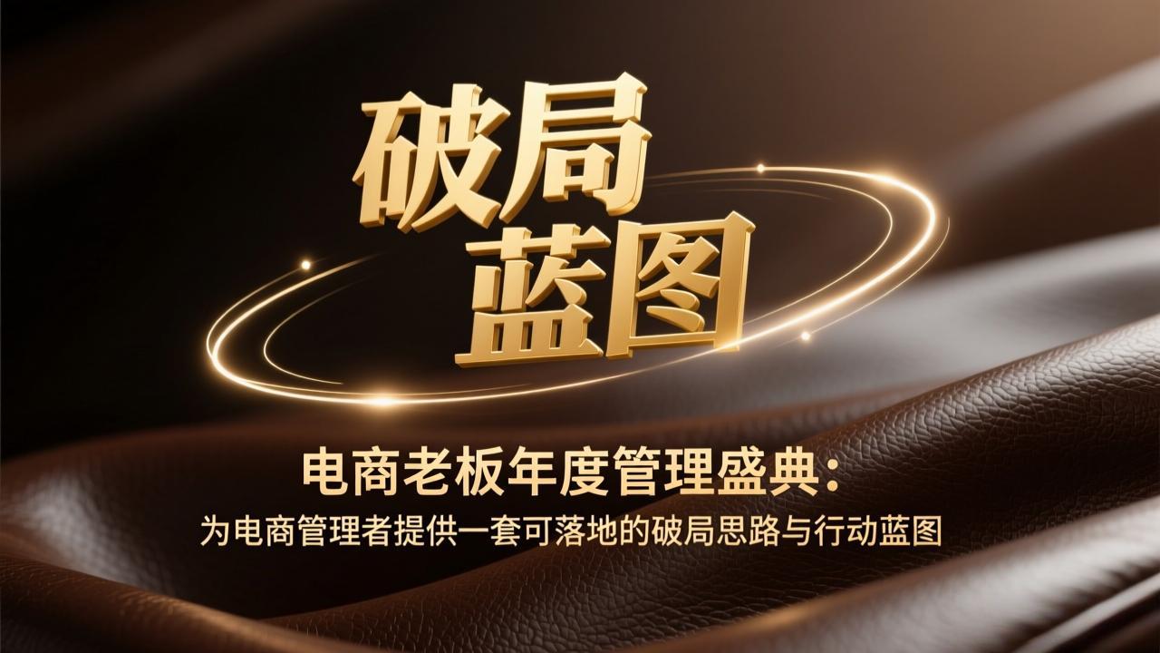电商老板年度管理盛典：为电商管理者提供一套可落地的破局思路与行动蓝图-月亮湾网创资源站