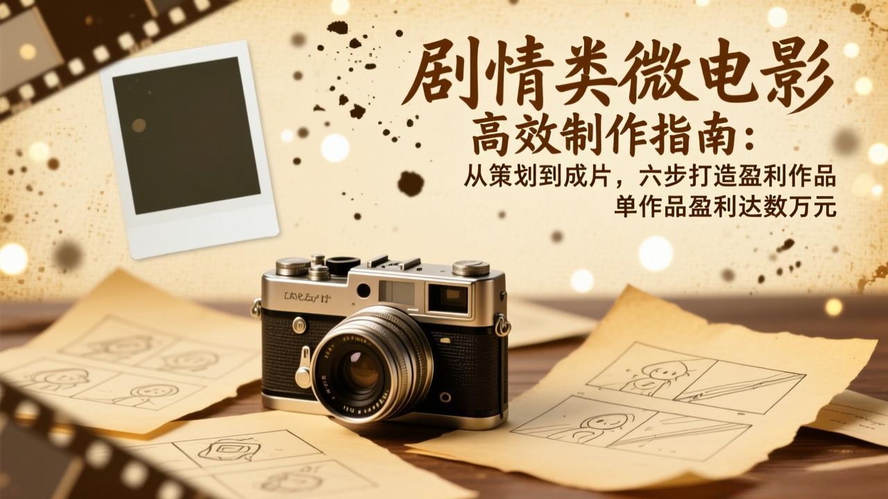 剧情类微电影高效制作指南：从策划到成片，六步打造盈利作品，单作品盈利达数万元-月亮湾网创资源站