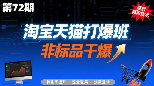 淘宝天猫打爆班原创高阶技术第72期，非标品干爆-月亮湾网创资源站