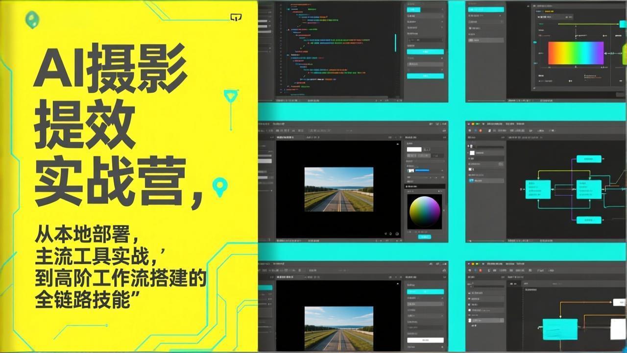 AI+摄影提效实战营，从本地部署，主流工具实战，到高阶工作流搭建的全链路技能-月亮湾网创资源站