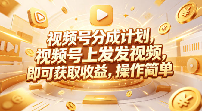 视频号分成计划，599元众筹的Red团队课程，视频号上发发视频，即可获取收益，操作简单-月亮湾网创资源站