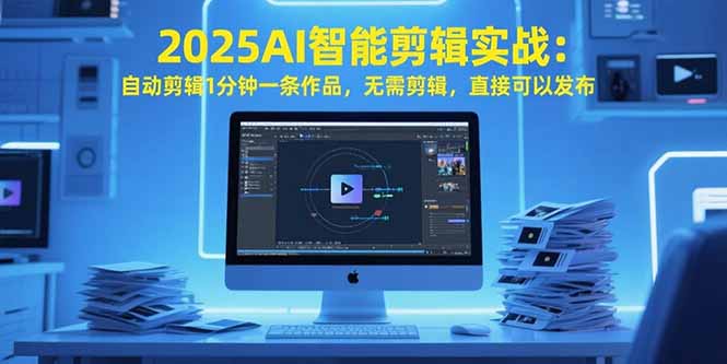 2025AI智能剪辑实战：自动剪辑1分钟一条作品，无需剪辑，直接可以发布-月亮湾网创资源站