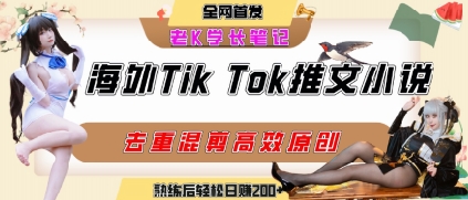 海外tiktok小说推文暴力项目，高停留率，高转化率，上手后一天搞顿饭钱不是问题-月亮湾网创资源站