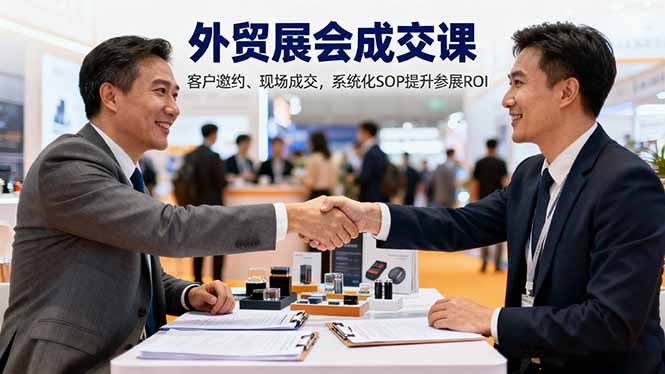外贸展会成交课，含目标制定、客户邀约、现场成交，系统化SOP提升参展ROI-月亮湾网创资源站