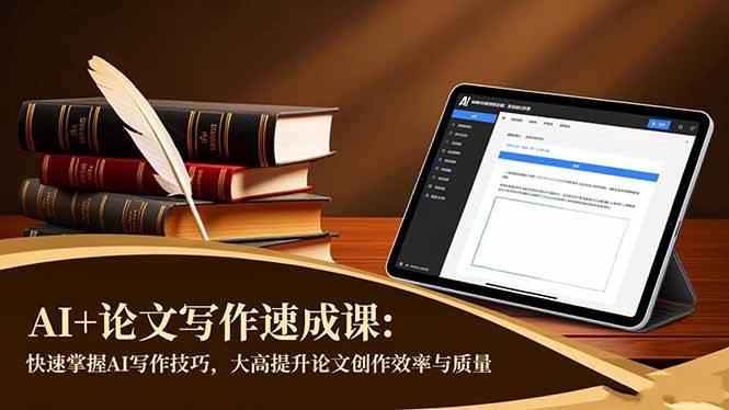 AI+论文写作速成课：快速掌握AI写作技巧，大幅提升论文创作效率与质量-月亮湾网创资源站