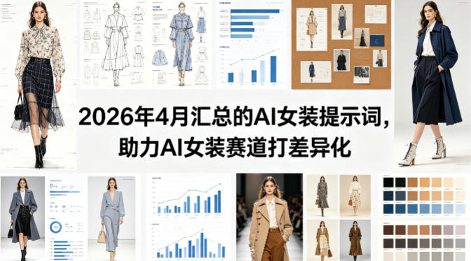 2026年4月汇总的AI女装提示词，助力AI女装赛道打差异化-月亮湾网创资源站