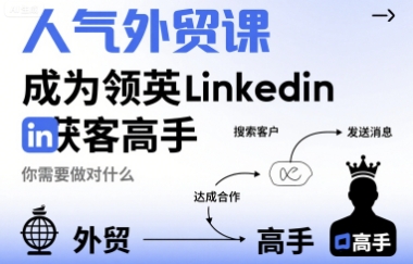 人气外贸课-成为领英Linkedin获客高手，你需要做对什么-月亮湾网创资源站