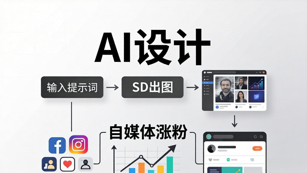 人人都是AI设计师：SD出图+自媒体涨粉一站教学，告别图文素材焦虑，AI设计让你轻松避开内卷-月亮湾网创资源站