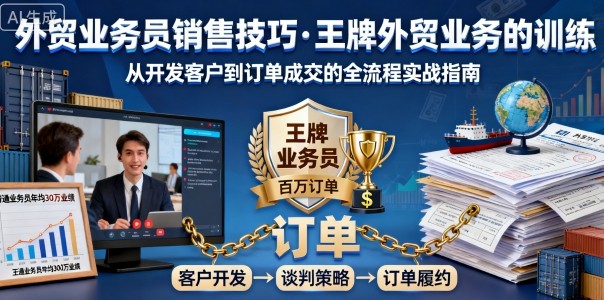 外贸业务员销售技巧，王牌外贸业务的训练-月亮湾网创资源站