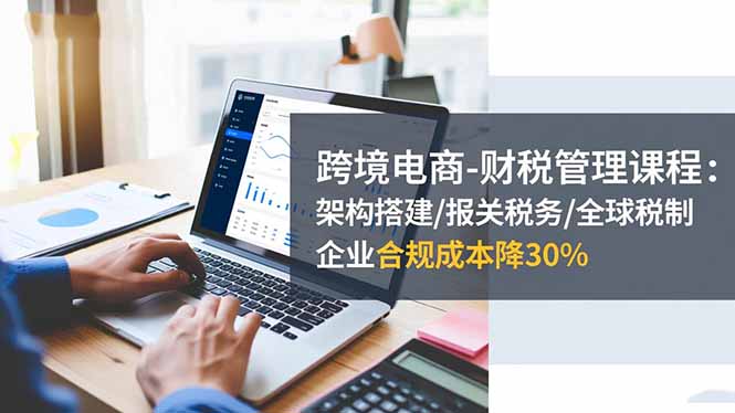 跨境电商-财税管理课程：架构搭建/报关税务/全球税制，企业合规成本降30%-月亮湾网创资源站