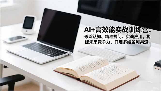 AI+高效能实战训练营，破除认知、精准提问、实战应用，构建未来竞争力，开启多维盈利渠道-月亮湾网创资源站