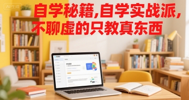 自学秘籍，自学实战派，不聊虚的只教真东西-月亮湾网创资源站