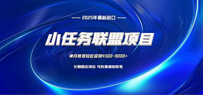 小任务联盟项目：一台电脑每天只需10分钟，轻松简单稳定-月亮湾网创资源站